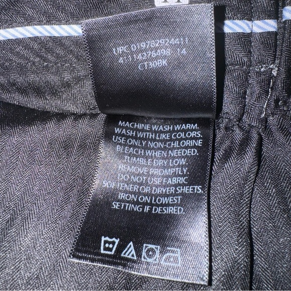 Haggar Cool 18® Heather Solid Pant in Graphite 34 x 29 Expandable Waistband - Picture 7 of 7